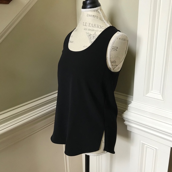 Anthropologie DREW Racerback Top Shirt Womens Small Black Sleeveless Rear Zipper - Picture 6 of 13